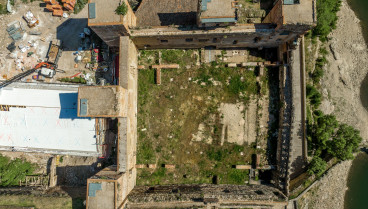 Imagen aérea del castillo medieval de Buitrago de Lozoya