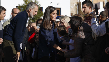 Los Reyes de España durante su visita a Utiel, Valencia