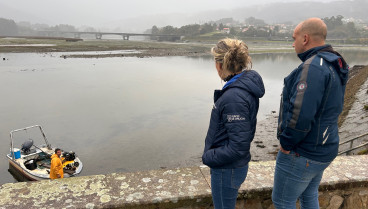 Martina Aneiros visitó la zona de siembra en Pontedeume