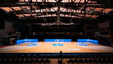 Vista del polideportivo Magariños, sede del Club Estudiantes de baloncesto