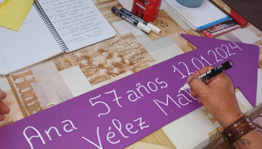 Flechas de Camino Violeta