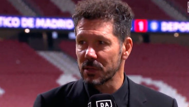 Simeone, entre lágrimas