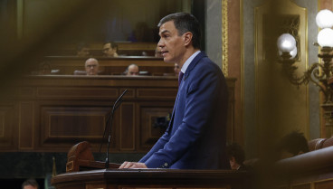 El presidente del Gobierno, Pedro Sánchez, durante su comparecencia este miércoles en el Congreso para informar de la gestión de la dana