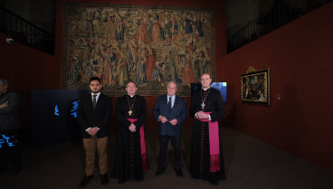 Foto de familia en la clausura de las Edades del Hombre de Villafranca del Bierzo (León)