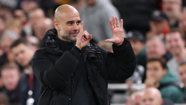 Pep Guardiola, entrenador del Manchester City, en Anfield