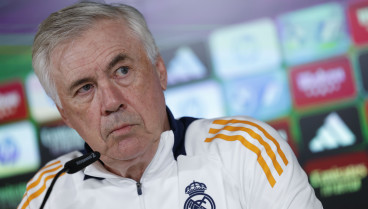 Carlo Ancelotti, durante la rueda de prensa previa a la visita a Vallecas.