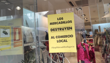 Cartel en los comercios