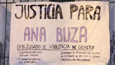 Cartel reivindicando justicia para Ana Buza