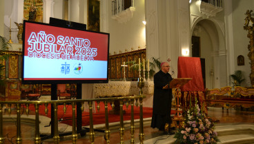 Santiago Gómez Sierra, obispo de Huelva durante la presentación del Año Jubilar en la Diócesis de Huelva