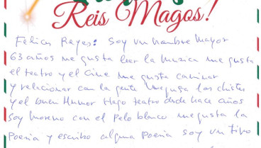 Carta a los Reyes Magos de un usuario de Doa Saúde Mental