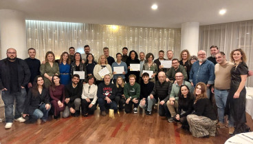 Políticos y periodistas posaron en la foto de familia de todos los asistentes