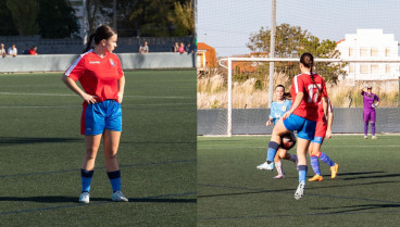 Ángela Quintanilla jugando al fútbol