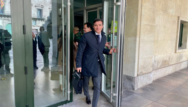 Carlos Parodi, a la salida de la Audiencia Provincial.