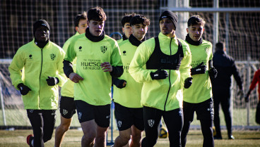 Entrenamiento de la SD Huesca