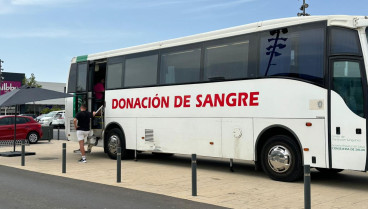 Bus de donación de sangre.