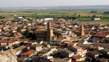 Imagen panorámica del municipio de Alfajarín.