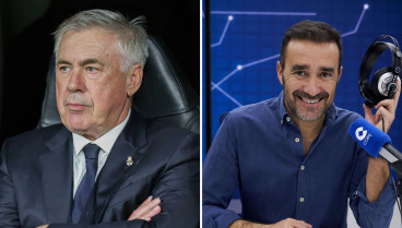 Carlo Ancelotti y Juanma Castaño