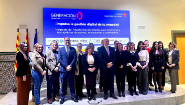 Foto de familia tras la presentación de los resultados de la convocatoria 'Generación Digital Pymes III'.