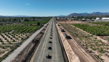 Plataforma del Ave entre Lorca y Murcia lista para el montaje de las vías