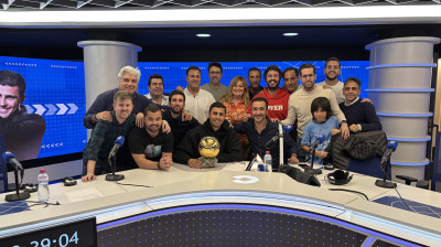 Rodri Hernández, con el equipo de El Partidazo de COPE