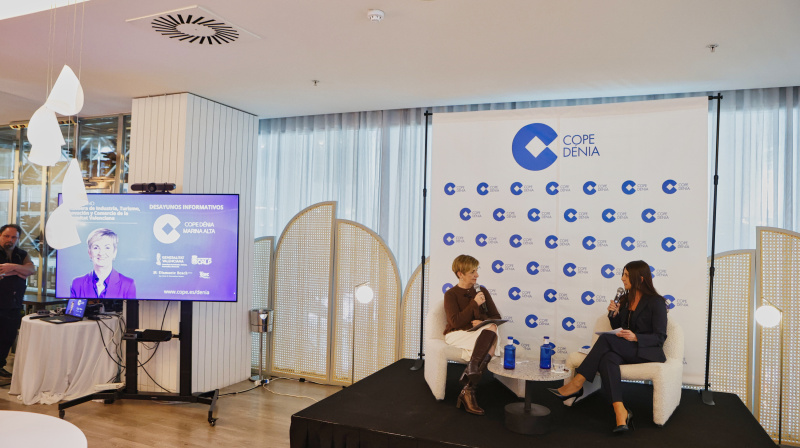 Desayuno informativo COPE Dénia Marina Alta con la Consellera de Innovación, Industria, Comercio y Turismo, Marian Cano