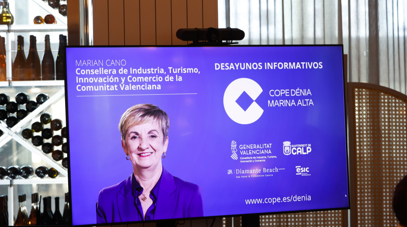 Desayuno informativo COPE Dénia Marina Alta con la Consellera de Innovación, Industria, Comercio y Turismo, Marian Cano