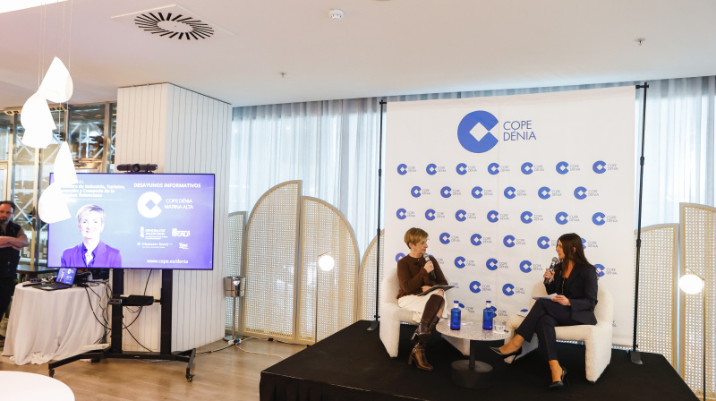 Desayuno informativo COPE Dénia Marina Alta con la Consellera de Innovación, Industria, Comercio y Turismo, Marian Cano
