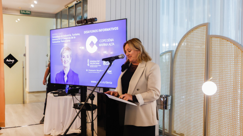 Desayuno informativo COPE Dénia Marina Alta con la Consellera de Innovación, Industria, Comercio y Turismo, Marian Cano