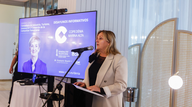 Desayuno informativo COPE Dénia Marina Alta con la Consellera de Innovación, Industria, Comercio y Turismo, Marian Cano