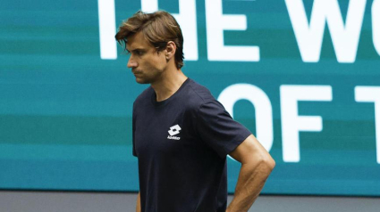 David Ferrer, capitán del equipo español de Copa Davis durante un entrenamiento.