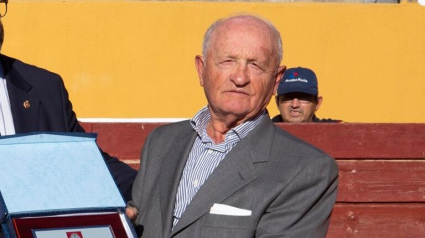 El maestro Andrés Hernando durante un homenaje pasado en la plaza de Ávila