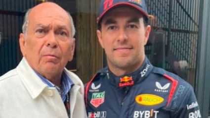 Imagen de Checo Pérez con su padre