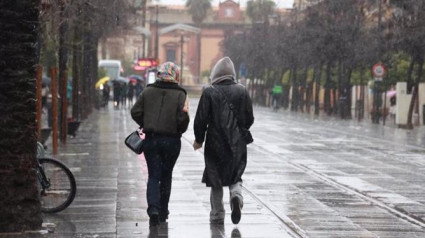 La lluvia cae con fuerza en Andalucía