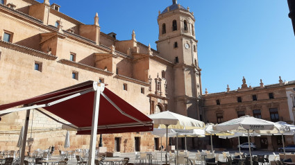 Imagen de la colegiata de San Patricio, en la plaza de España de Lorca