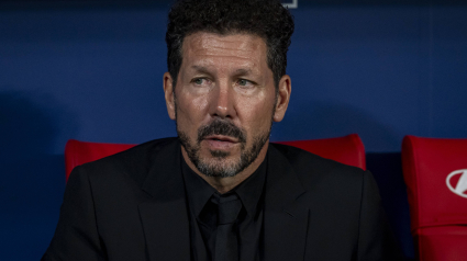 Simeone durante el partido frente al Espanyol