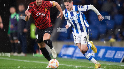 Robert Navarro en el partido de Copa del Rey ante el RCD Mallorca