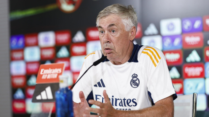 Carlo Ancelotti durante una rueda de prensa previa a un partido