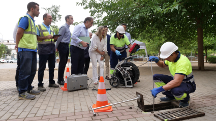 La alcaldesa, Marifrán Carazo, ha visitado un punto de la ciudad donde ya se están desarrollando los trabajos