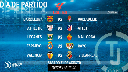 Partidos del sábado 31 de agosto en LaLiga.