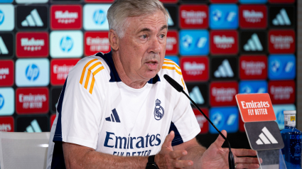 Carlo Ancelotti, en rueda de prensa.