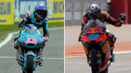 Dixon y Rueda, en la carrera de Moto2 y Moto3, respectivamente.