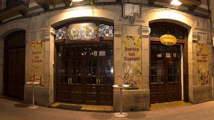 Imagen del 'Jardín del Temple' en el casco antiguo de Zaragoza.