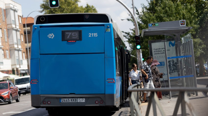 Un autobús de la línea 79 de la EMT en Madrid