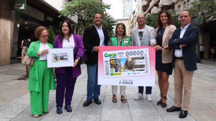 El cupón de la ONCE está ilustrado con una imagen de la céntrica calle de Ourense