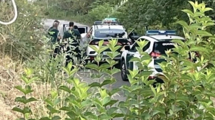 Momento de la detención del recluso en un monte próximo a Avión