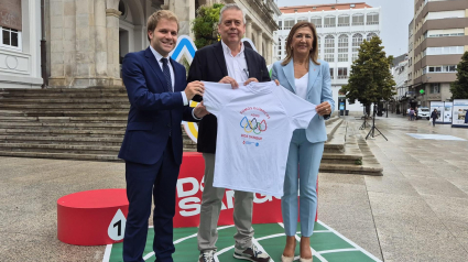 Javier Díaz, Antonio Gómez y Marisa López este miércoles en Ferrol