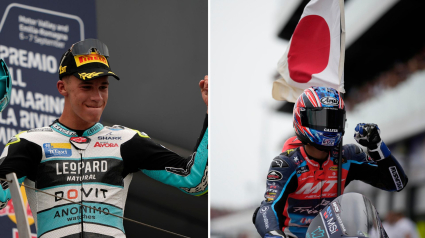 Piqueras y Ogura, ganadores de Moto3 y Moto2 en San Marino.