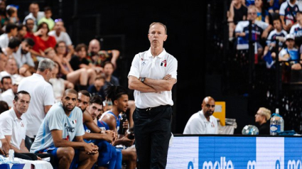 Vincent Collet, durante su etapa como seleccionador francés de baloncesto