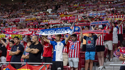 Aficionados del Atlético en el Metropolitano