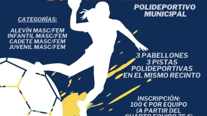 Cartel del octavo torneo pretemporada de balonmano que organiza el CBM Águilas